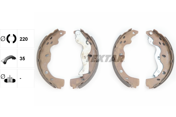 TEXTAR Bremsbackensatz 91067500