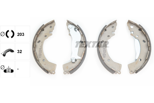 TEXTAR Bremsbackensatz 91072600