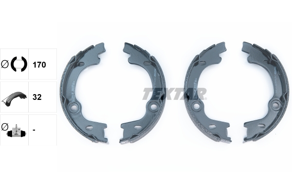 TEXTAR Bremsbackensatz, Feststellbremse 91076400
