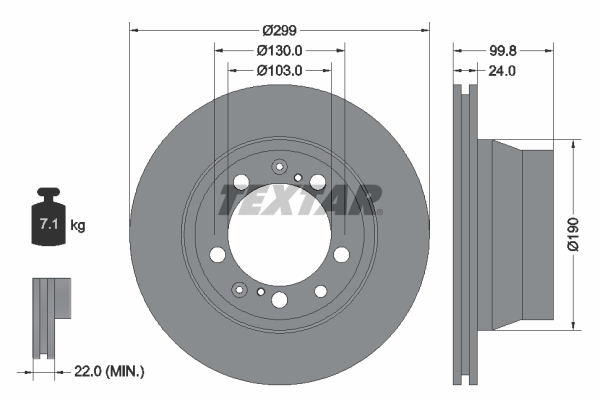 TEXTAR Bremsscheibe 92052400