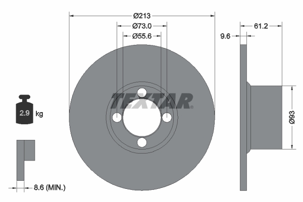 TEXTAR Bremsscheibe 92092600