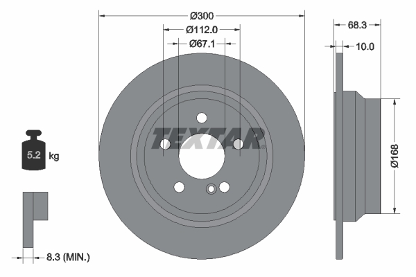 TEXTAR Bremsscheibe 92115405