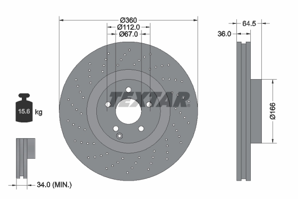TEXTAR Bremsscheibe 92120305