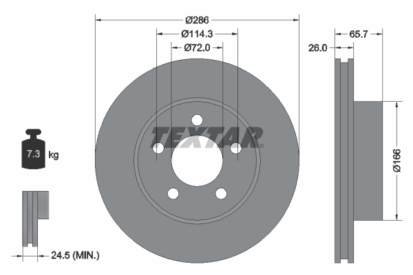 TEXTAR Bremsscheibe 92169003