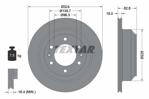 TEXTAR Bremsscheibe 92203900