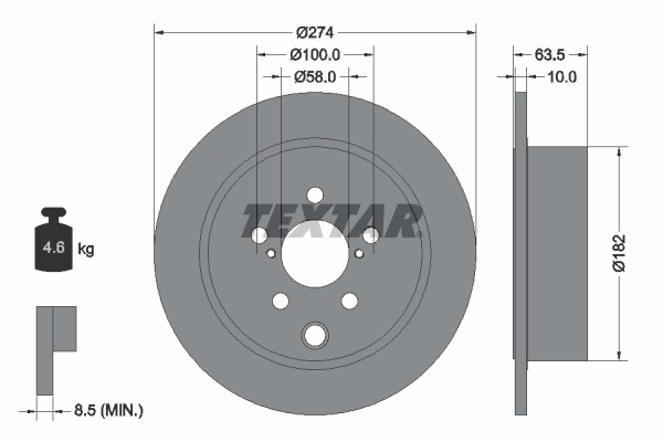 TEXTAR Bremsscheibe 92262003