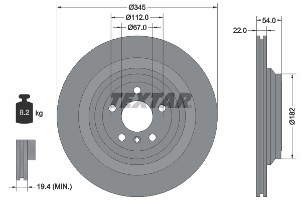 TEXTAR Bremsscheibe 92284003