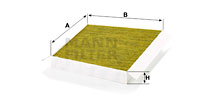 MANN-FILTER Filter, Innenraumluft FP 3461/1