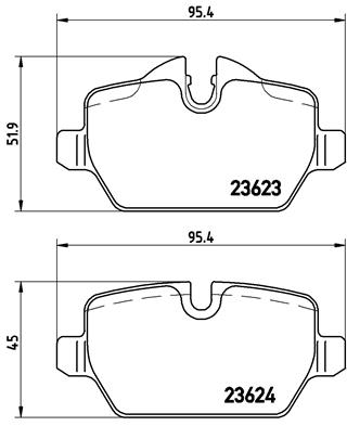 BREMBO Bremsbelagsatz, Scheibenbremse P 06 037
