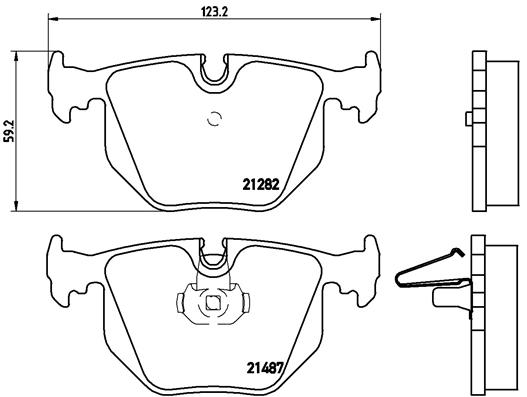 BREMBO Bremsbelagsatz, Scheibenbremse P 06 044