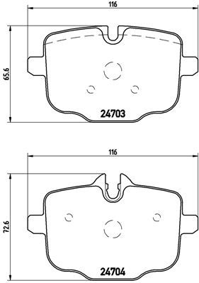 BREMBO Bremsbelagsatz, Scheibenbremse P 06 061
