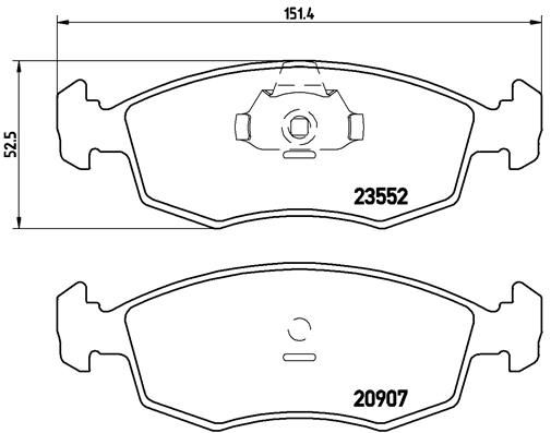 BREMBO Bremsbelagsatz, Scheibenbremse P 23 079