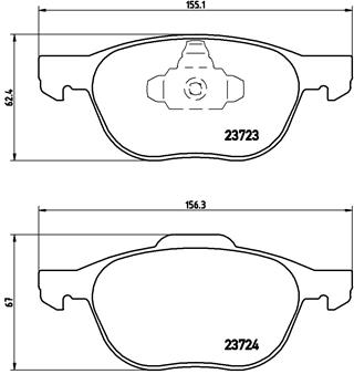 BREMBO Bremsbelagsatz, Scheibenbremse P 24 061X