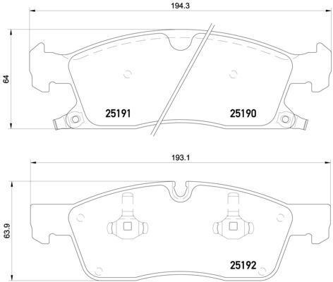 BREMBO Bremsbelagsatz, Scheibenbremse P 37 017