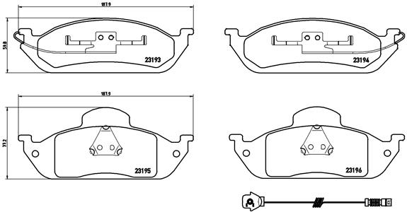 BREMBO Bremsbelagsatz, Scheibenbremse P 50 039