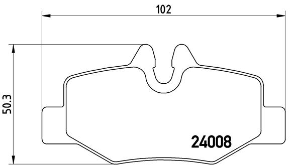 BREMBO Bremsbelagsatz, Scheibenbremse P 50 051