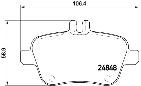 BREMBO Bremsbelagsatz, Scheibenbremse P 50 091