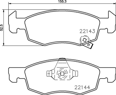 BREMBO Bremsbelagsatz, Scheibenbremse P 59 084
