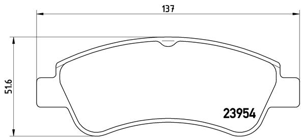 BREMBO Bremsbelagsatz, Scheibenbremse P 61 066