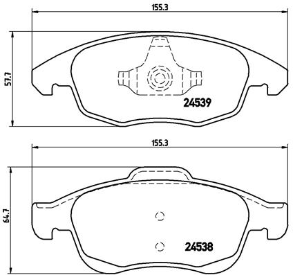 BREMBO Bremsbelagsatz, Scheibenbremse P 61 083