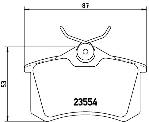 BREMBO Bremsbelagsatz, Scheibenbremse P 85 020X