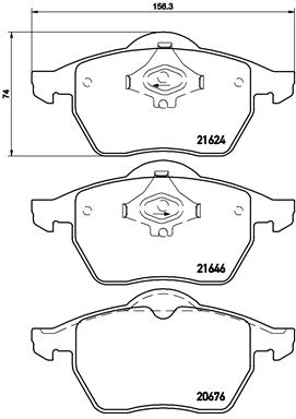 BREMBO Bremsbelagsatz, Scheibenbremse P 85 036