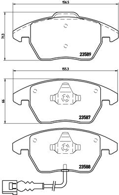 BREMBO Bremsbelagsatz, Scheibenbremse P 85 075X
