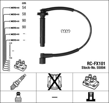 NGK Zündleitungssatz 55004
