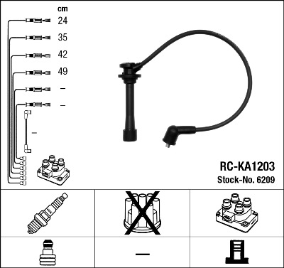 NGK Zündleitungssatz 6209
