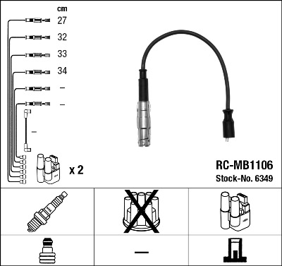 NGK Zündleitungssatz 6349