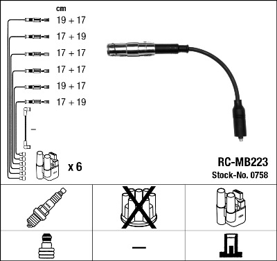 NGK Zündleitungssatz 0758