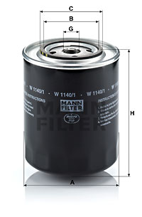 MANN-FILTER Ölfilter W 1140/1