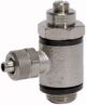 Drosselrückschlagventil, Zuluftdrosselung (»V«), Anschluss Schnellverschraubung Gewinde 1/4 für Schlauch
mm 10 / 8