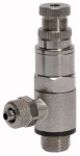 Kleinstdruckregler, Druckanschluss am Einschraubgewinde, Anschluss Schnellverschraubung Gewinde 1/4 für Schlauch
mm 6 / 4