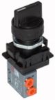 3/2-Wege-Miniaturventil, manuell betätigt, Drehknopf (2 Stellungen) Anschluss 4 mm seitlich Funktion NC