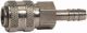 Schnellverschlusskupplungen NW 5, Messing vernickelt mit Schlauchtülle Anschluss Tülle 6 mm Länge
mm 46,9