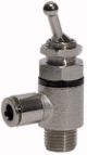 2/2-Wege-Kipphebelventile, Druckanschluss beidseitig, Anschluss Steckverbindung Ausführung 2/2-Wege Gewinde 1/4