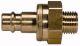 Nippel NW 7,2, Messing blank, mit integriertem Rückflussdämpfer, Außengewinde Bezeichnung Nippel G 3/8 außen SW
mm 22