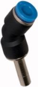 Steckverbindung 45°, Stecknippel 6 mm »Blaue Serie«, Schlauch-Ø 4