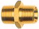 Doppelgewindenippel, konisch, R 3/8 a., R 1/2 a., SW 22, Messing