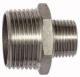 Doppelgewindenippel, red., Achtkant, R 2, R 1, ES 1.4408