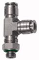 T-Steckverschr., L-Form, drehbar, G 1/4 a., Schlauch-Ø 10, ES