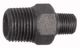 Doppelgew.nippel 245 red., R 1/2 a., R 3/8 a., Temperguss schwarz