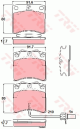TRW Bremsbelagsatz, Scheibenbremse GDB1368