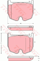 TRW Bremsbelagsatz, Scheibenbremse GDB1541