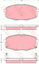 TRW Bremsbelagsatz, Scheibenbremse GDB3342