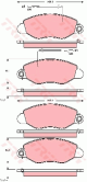 TRW Bremsbelagsatz, Scheibenbremse GDB3354