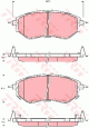 TRW Bremsbelagsatz, Scheibenbremse GDB3372
