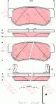 TRW Bremsbelagsatz, Scheibenbremse GDB3432