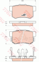 TRW Bremsbelagsatz, Scheibenbremse GDB3438